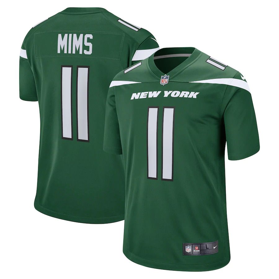 Men New York Jets #11 Denzel Mims Nike Gotham Green Game NFL Jersey->new york jets->NFL Jersey